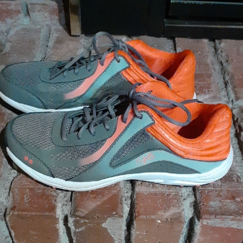 Ryka Men's Gray and Orange Athletic Shoes
